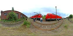 Gleisanlage an den Diesellok