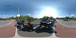 Auf der Spinnerbrücke über der AVUS width=